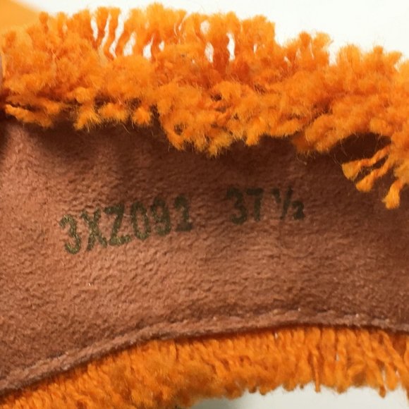 NEW Prada Lace Up Sandals Size 37.5/7.5 US Orange - Picture 10 of 10